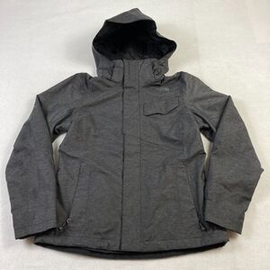 The North Face Hyvent Jacket Women's Medium Gray Full Zip Long Sleeve Hooded